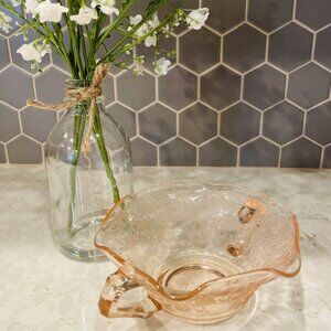 Vintage Hazel Atlas Pink Sugar Bowl